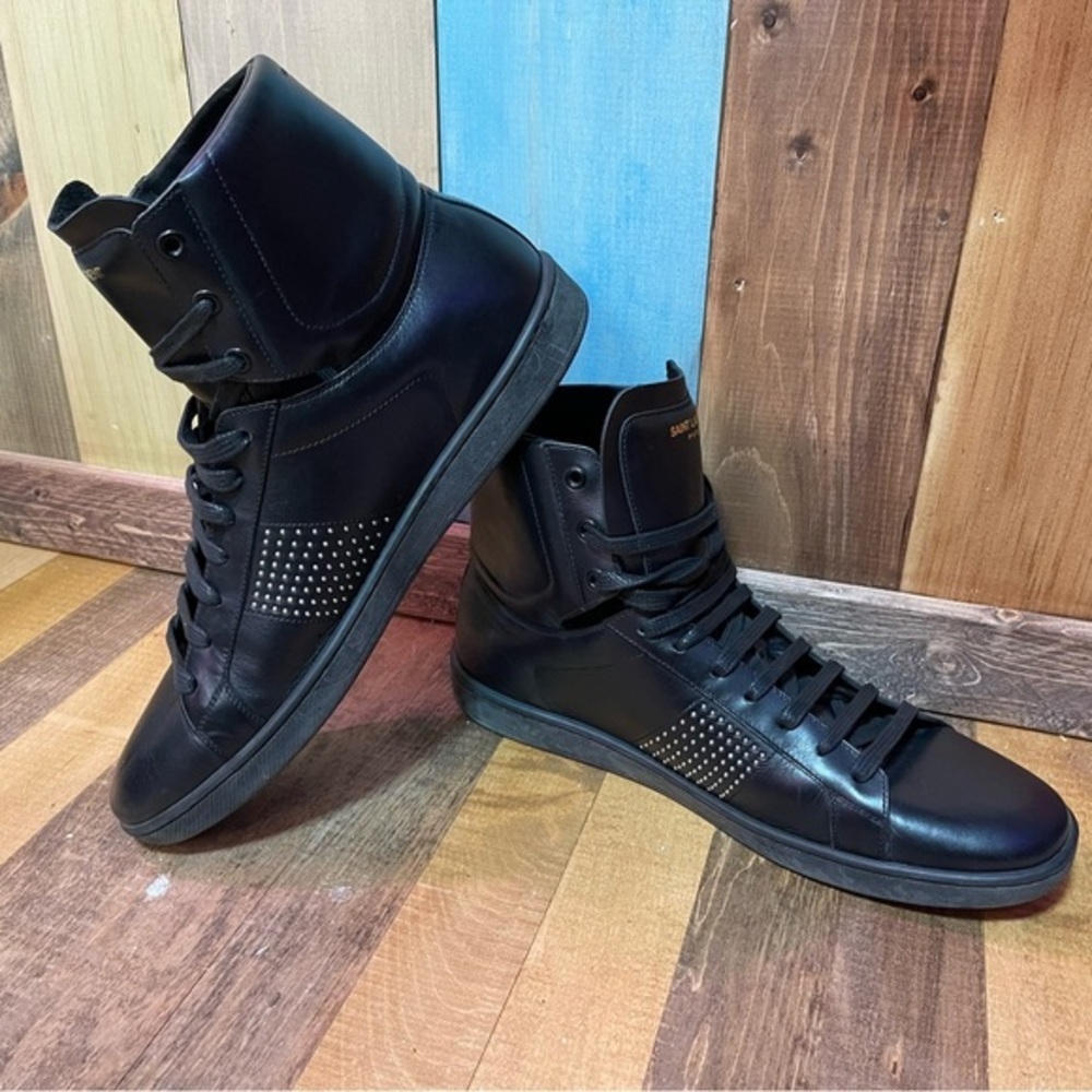 Ysl Saint Laurent Paris 14Aw High- Sneakers Size 10.5 US - EUC🔥EUC🔥 Authentic​